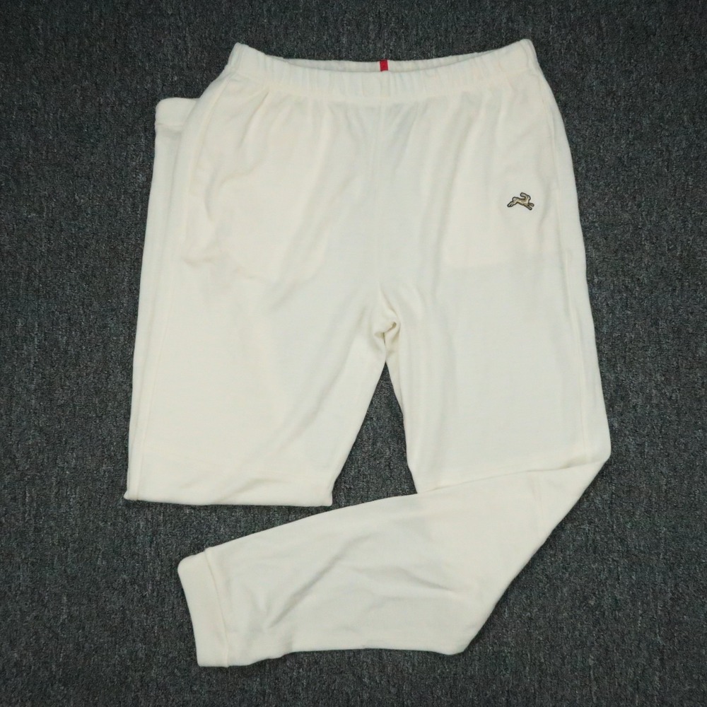 Tracksmith Pants Mens Large Off White Downeaster Jogger Merino Wool Zip Pocket